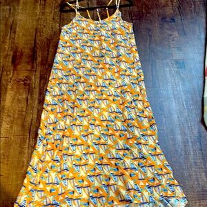 Antibes blanc sailboat maxi dress.